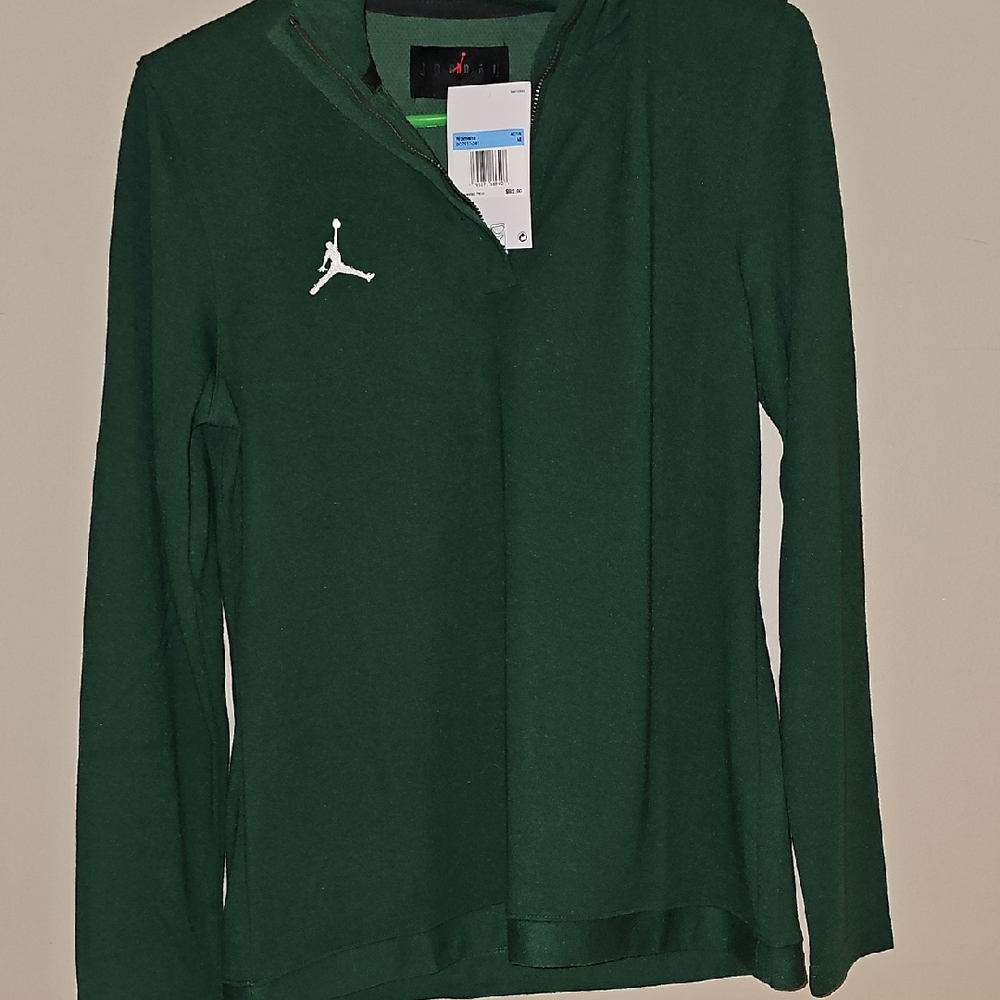Jordan Forest Green Quarter-Zip Top
